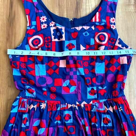 ModCloth full skirt sleeveless dress size S - Picture 8 of 10